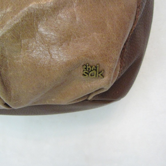 The Sak Brown Leather Tote Single Strap Zip Closure - Picture 7 of 15